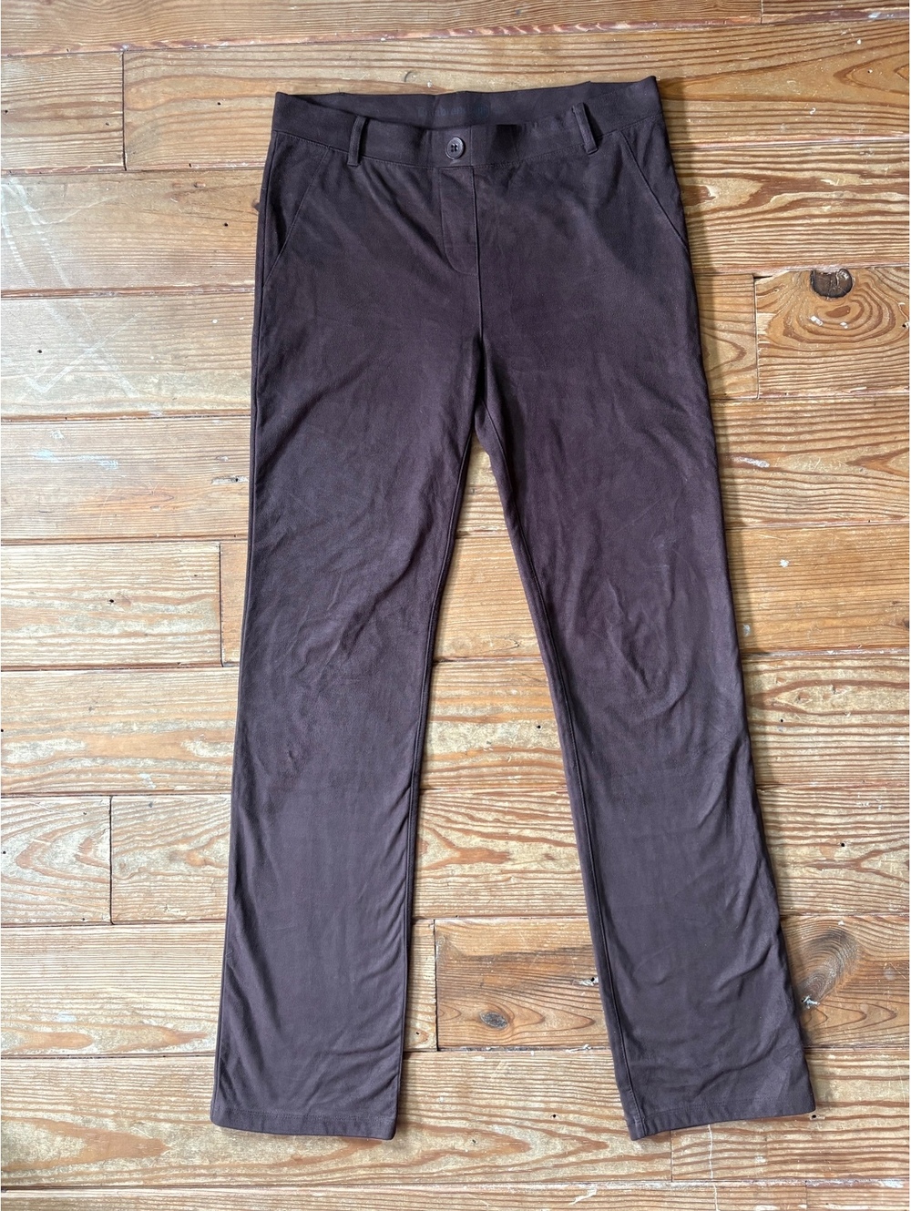 Betabrand Dress Pant Women’s Medium  Brown Slim Straight Stretch